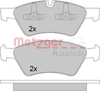 Тормозные колодки дисковые, комплект METZGER 1170464