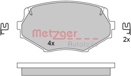 Тормозные колодки дисковые, комплект METZGER 1170515