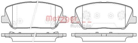 Тормозные колодки дисковые, комплект METZGER 1170780