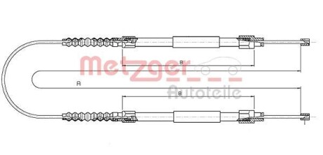 Трос ручника METZGER 1171.11