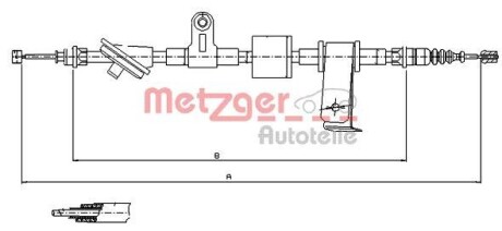 Трос ручника METZGER 12.0101