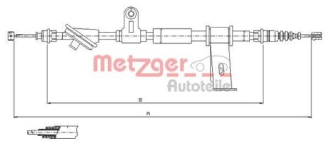 Трос ручника METZGER 12.0102