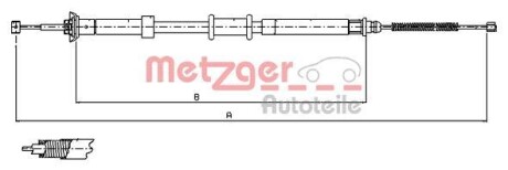 Трос ручника METZGER 12.0701