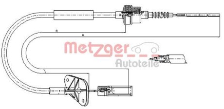 Трос сцепления METZGER 12.7201