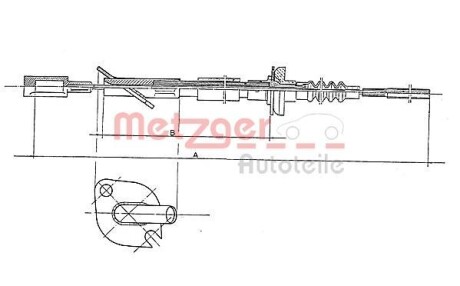 Трос сцепления METZGER 1402.3