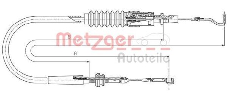 Трос акселератора METZGER 14.4304