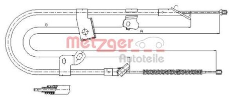 Трос ручника METZGER 17.1079