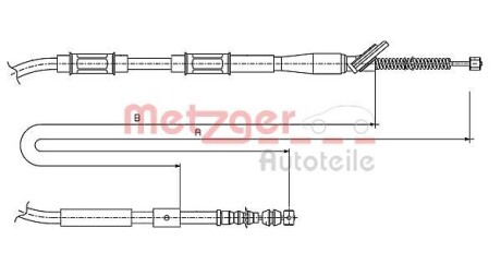 Трос ручника METZGER 17.1445