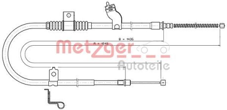 Трос ручника METZGER 17.2290