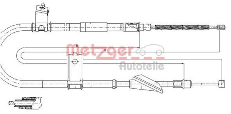 Трос ручника METZGER 17.2515