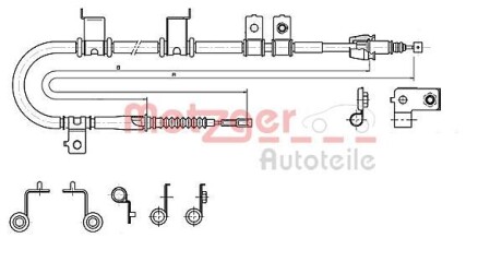 Трос ручника METZGER 17.2575