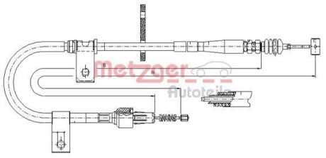 Трос ручника METZGER 17.5041