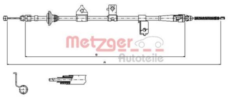 Трос ручника METZGER 17.6027