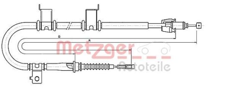 Трос ручника METZGER 17.6052