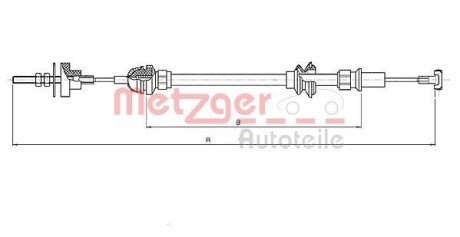 Трос сцепления METZGER 19.208E