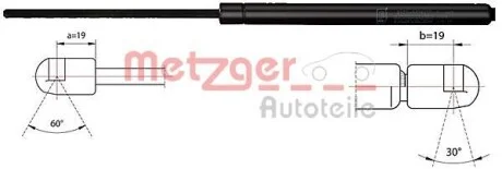 Пружина газовая заднего стекла METZGER 2110476