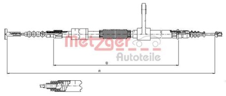 Трос ручника METZGER 251.34