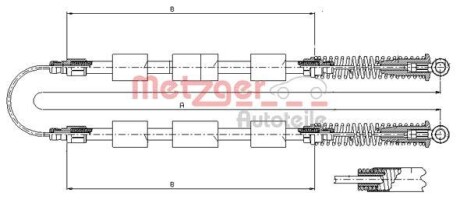 Трос ручника METZGER 321.20