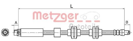 Тормозной шланг METZGER 4110143