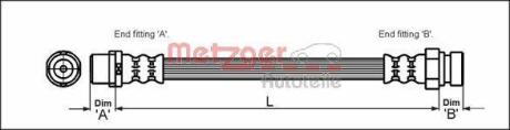 Тормозной шланг METZGER 4110348