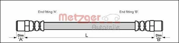 Тормозной шланг METZGER 4110597 (фото 1)