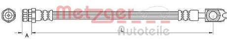Тормозной шланг METZGER 4110891