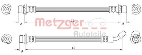 Тормозной шланг METZGER 4111072