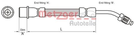 Тормозной шланг METZGER 4111108