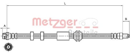 Тормозной шланг METZGER 4111216