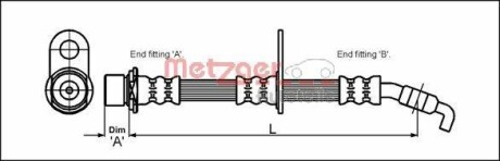 Тормозной шланг METZGER 4111423