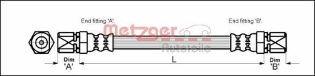 Тормозной шланг METZGER 4111677