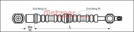 Тормозной шланг METZGER 4112213