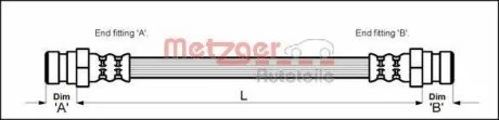 Тормозной шланг METZGER 4112808