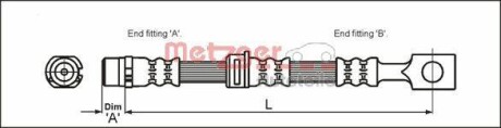 Тормозной шланг METZGER 4112825