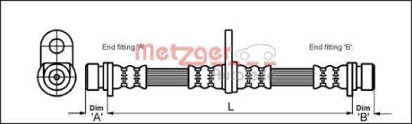 Тормозной шланг METZGER 4113290