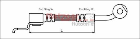 Тормозной шланг METZGER 4113522