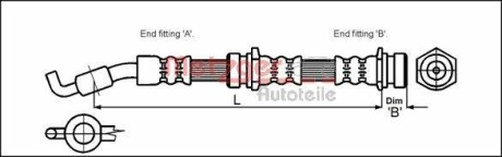 Тормозной шланг METZGER 4114061