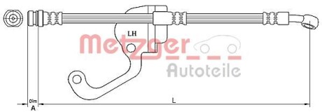 Тормозной шланг METZGER 4116228