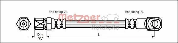 Тормозной шланг METZGER 4117018 (фото 1)