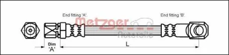 Тормозной шланг METZGER 4117018