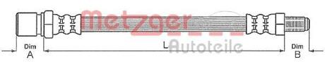 Тормозной шланг METZGER 4118447