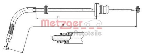 Трос акселератора METZGER 413.25