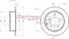 Тормозной диск задний невентилируемый METZGER 6110122 (фото 1)