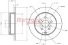 Тормозной диск задний невентилируемый METZGER 6110455 (фото 1)