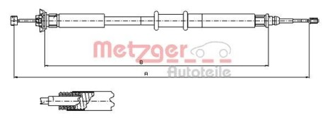 Трос ручника METZGER 631.20