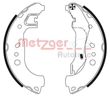 Колодки тормозные барабанные, комплект METZGER MG 132