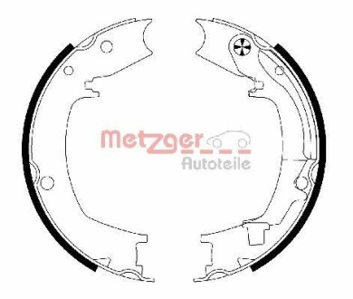 Колодки тормозные стояночного тормоза METZGER MG 204