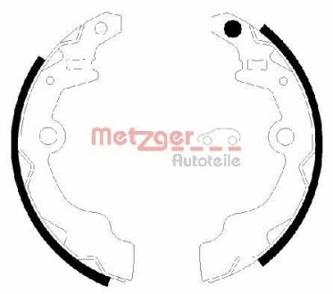 Колодки тормозные барабанные, комплект METZGER MG 943