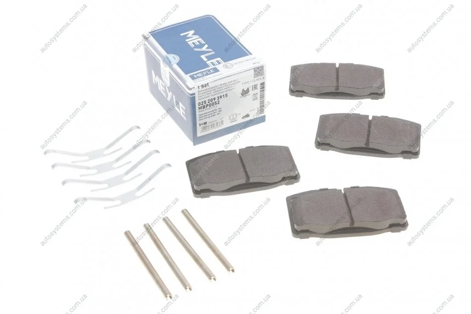 Тормозные колодки передние Kadett/Omega/Vectra (GM) MEYLE 0252093915 (фото 1)