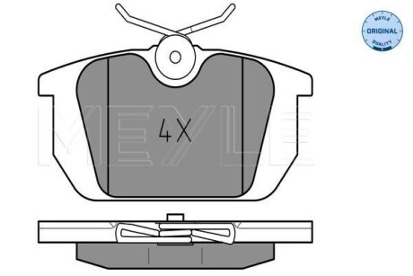 Тормозные колодки дисковые, комплект MEYLE 025 211 0314